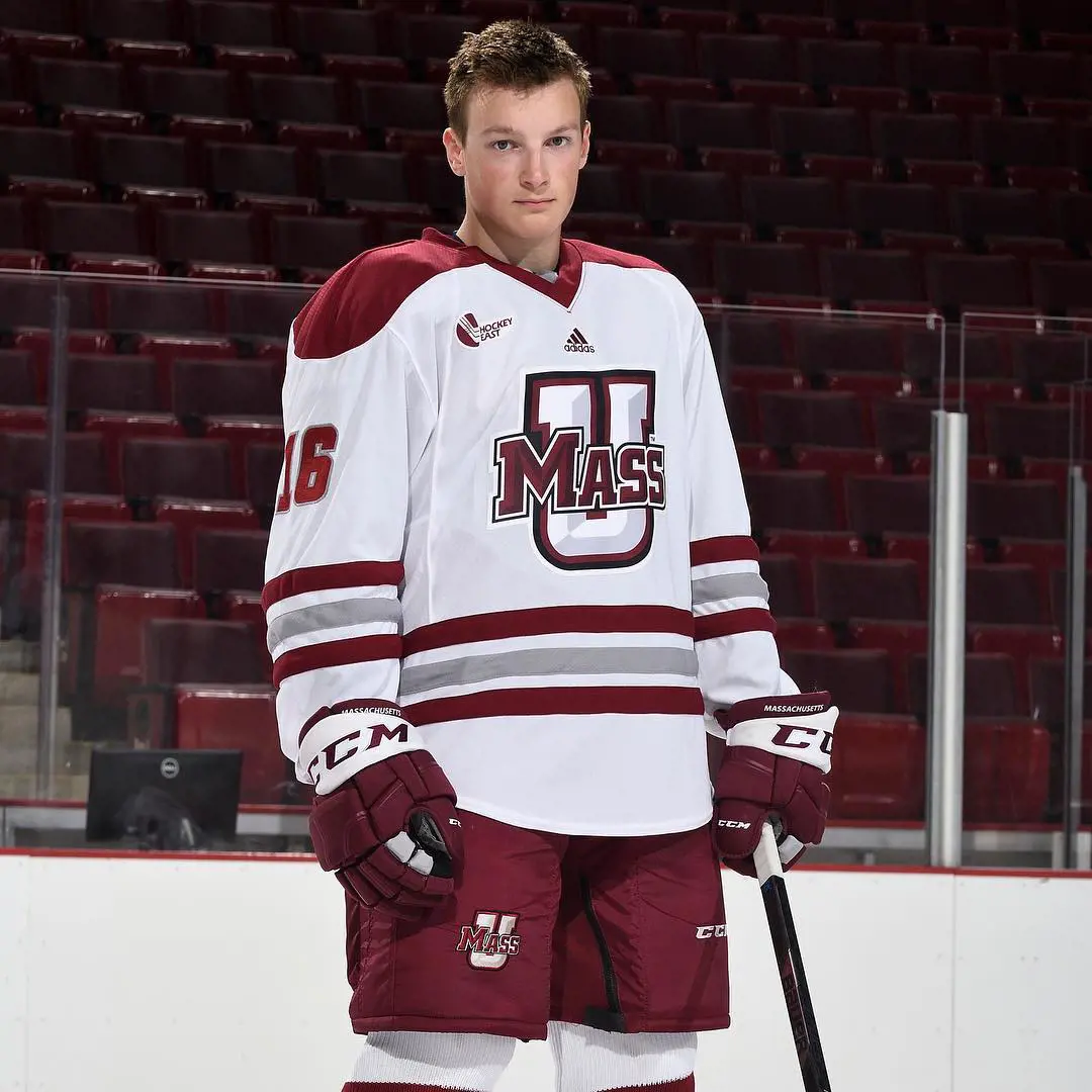Makar during his playing days with the UMass-Amherst in 2017