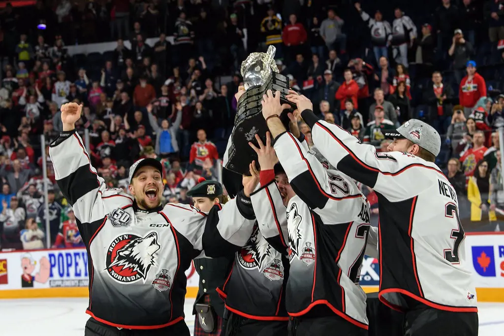 The Rouyn-Noranda Huskies after winning the Memorial Cup