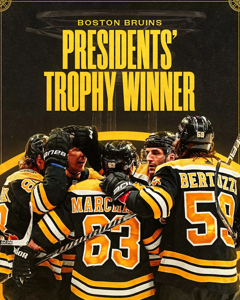 The Boston Bruins are the winner of the 2022-2023 President's Trophy